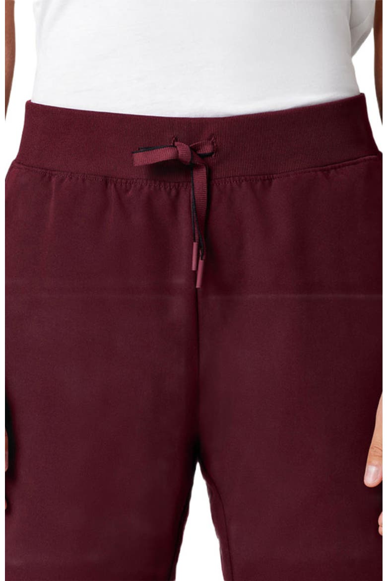 Xenos Women's 5-Pocket Classic Mid-Rise Scrub Pant, Alternate, color, Burgundy