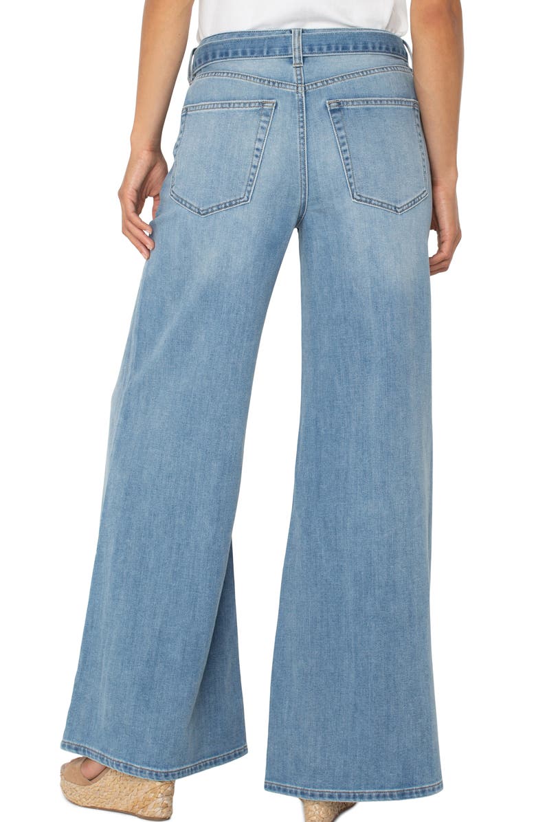 Liverpool Los Angeles Stride D-Ring High Waist Super Wide Leg Jeans, Alternate, color, 