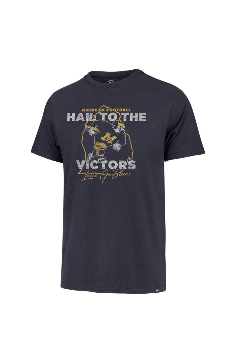 '47 Men's '47 Navy Michigan Wolverines Local Franklin T-Shirt, Alternate, color, 