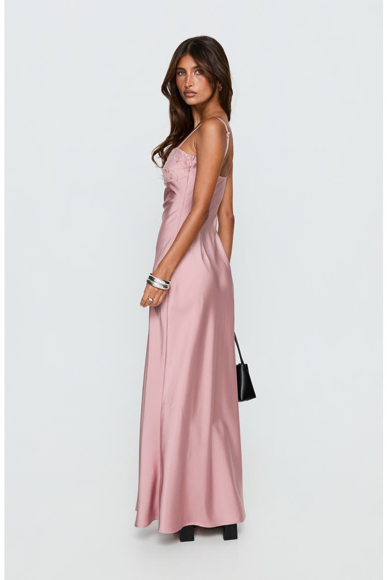 Engracia Sequin Sleeveless Satin Gown, Alternate, color, PINK