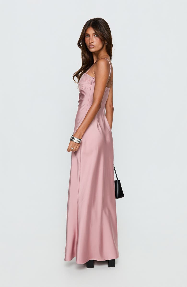Princess Polly Engracia Sequin Sleeveless Satin Gown, Alternate, color, 