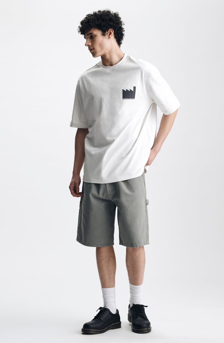 Brooklyn Industries Loose Fit Cotton Graphic T-Shirt, Alternate, color, White Onyx