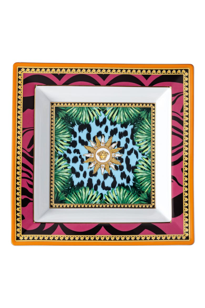 Jungle Animalier Tray, Main, color, GREEN