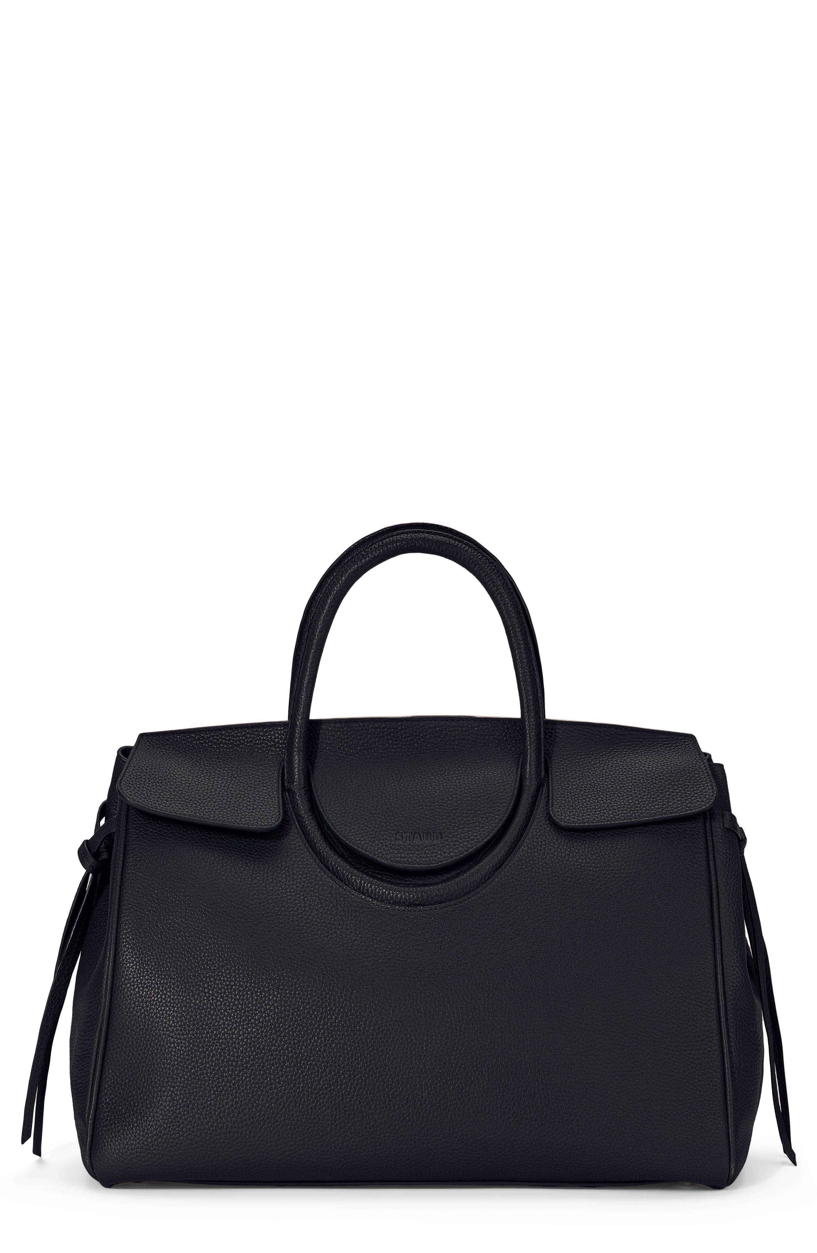 STAUD Maude Leather Carryall Tote, Main, color, 