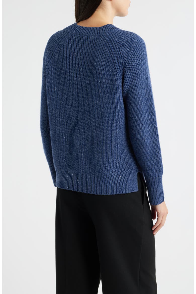 Spinks Metallic Crewneck Sweater, Alternate, color, INDIGO