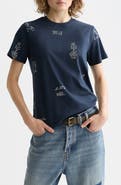 Scotch & Soda Cross Stitch Print T-Shirt