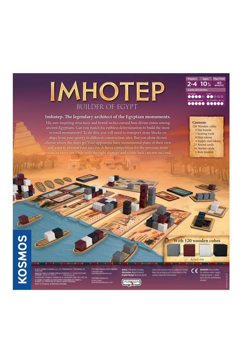 Imhotep - Builder of Egypt Board Game, Alternate, color, NO COLOR