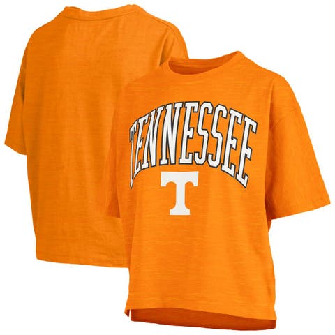 Women's Pressbox Tennessee Orange Tennessee Volunteers Nelson Arch Over Logo Waist Length Oversized Slub T-Shirt