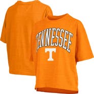 PRESSBOX Women's Pressbox Tennessee Orange Tennessee Volunteers Nelson Arch Over Logo Waist Length Oversized Slub T-Shirt