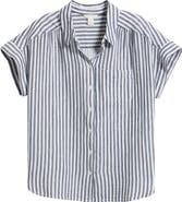 Caslon® Cotton Gauze Button-Up Shirt