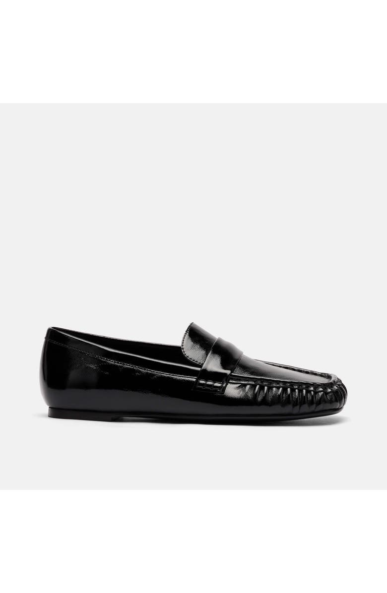 MARC NOLAN Jane Leather Square-Toe Slip-On Loafers, Main, color, Black Patent