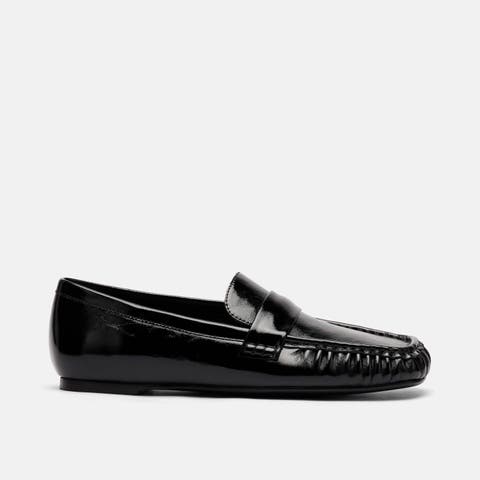 Jane Leather Square-Toe Slip-On Loafers