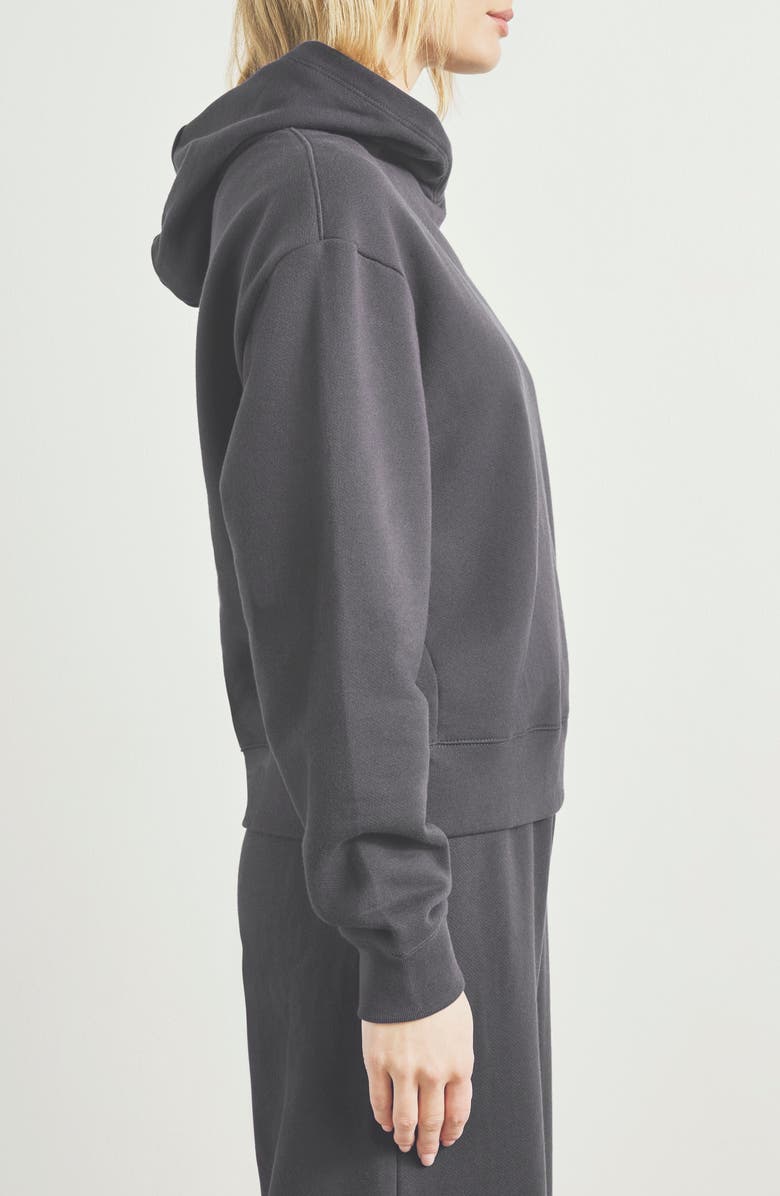 Splendid Laguna Lounge Cotton Hoodie, Alternate, color, Lead Black