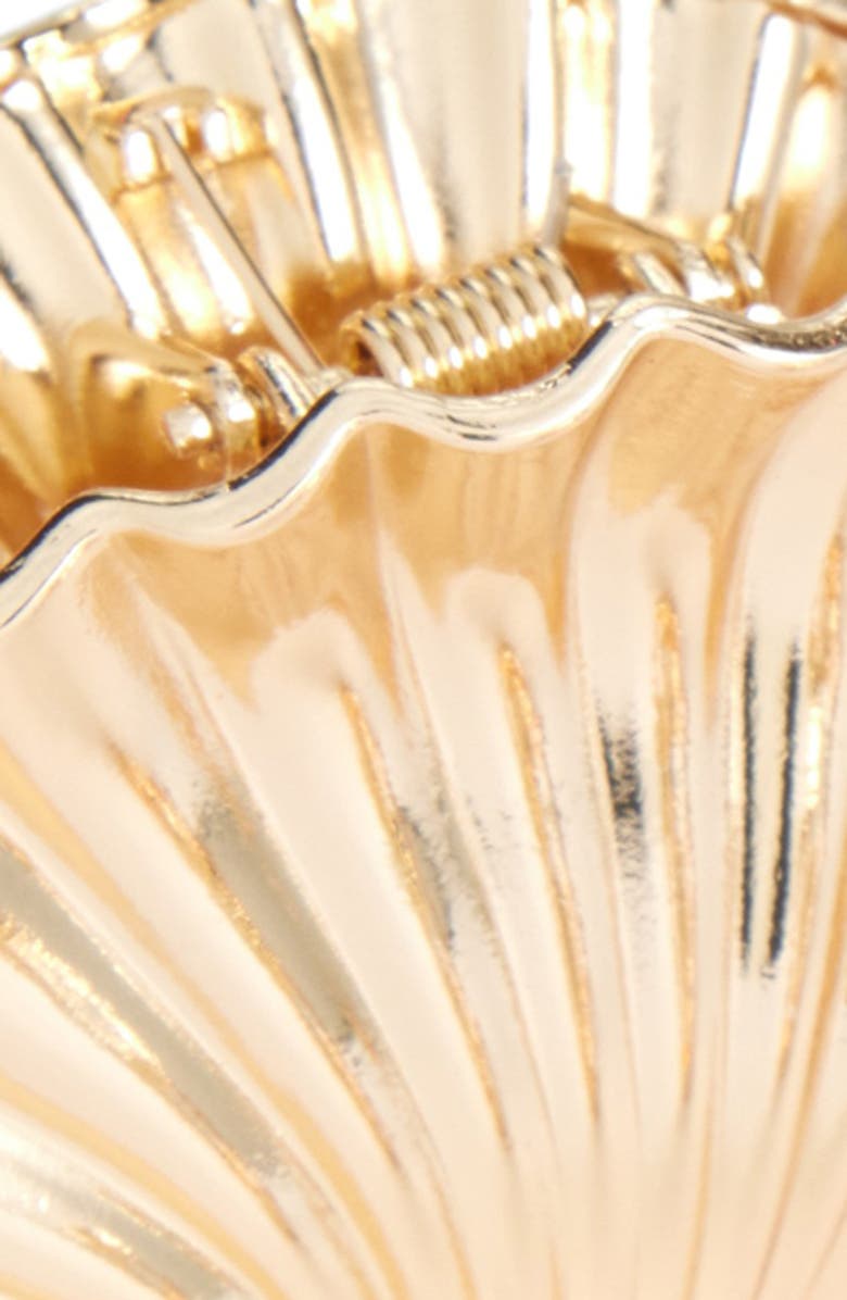 Tasha Assorted 2-Pack Metallic Shell Jaw Hair Clips, Alternate, color, Gold