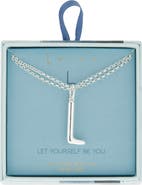 Leith Lowercase Initial Bubble Pendant Necklace