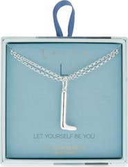 Leith Lowercase Initial Bubble Pendant Necklace