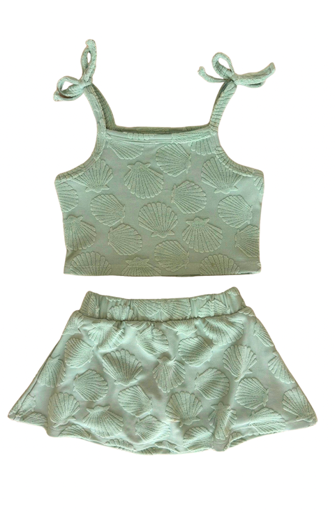 Seashell Terry Tank Skort Set