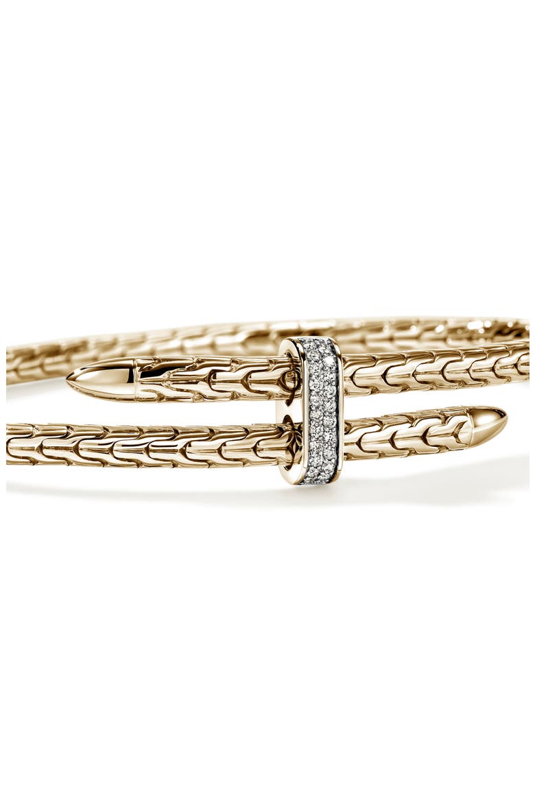 Spear Flex Cuff, Diamonds, 4mm, Alternate, color, GOLD