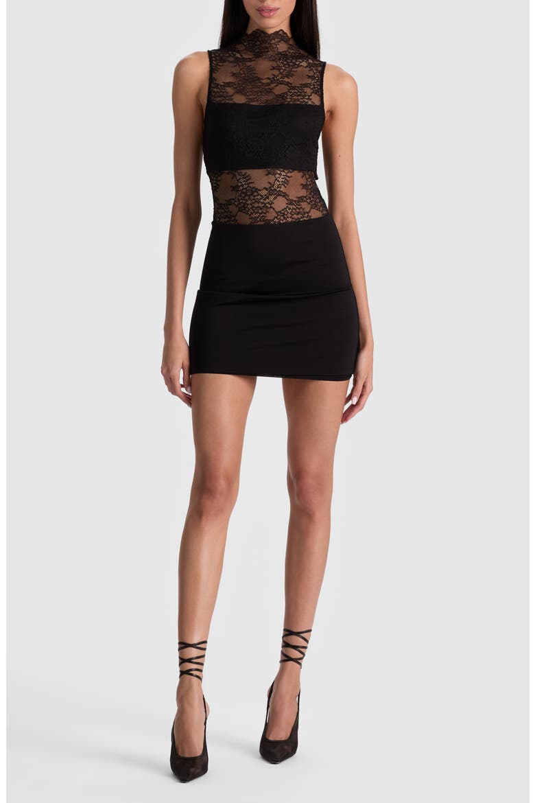Nichol Sleeveless Minidress, Main, color, BLACK