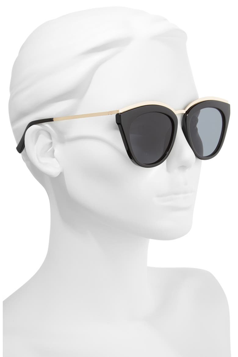 Eye Slay 52mm Cat Eye Sunglasses, Alternate, color, BLACK