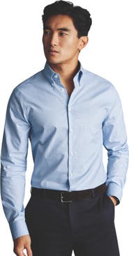 Charles Tyrwhitt Non-Iron Pinpoint Oxford Check Shirt