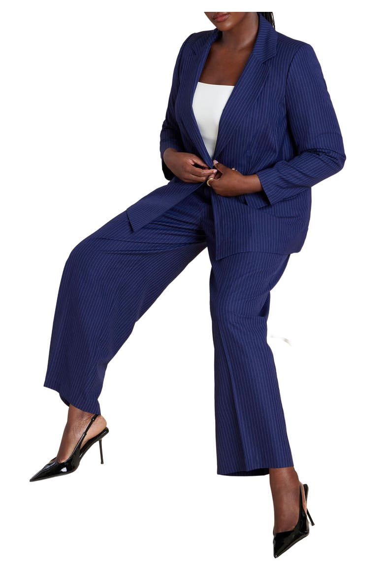 Pinstripe Trouser, Main, color, NAVY PINSTRIPE