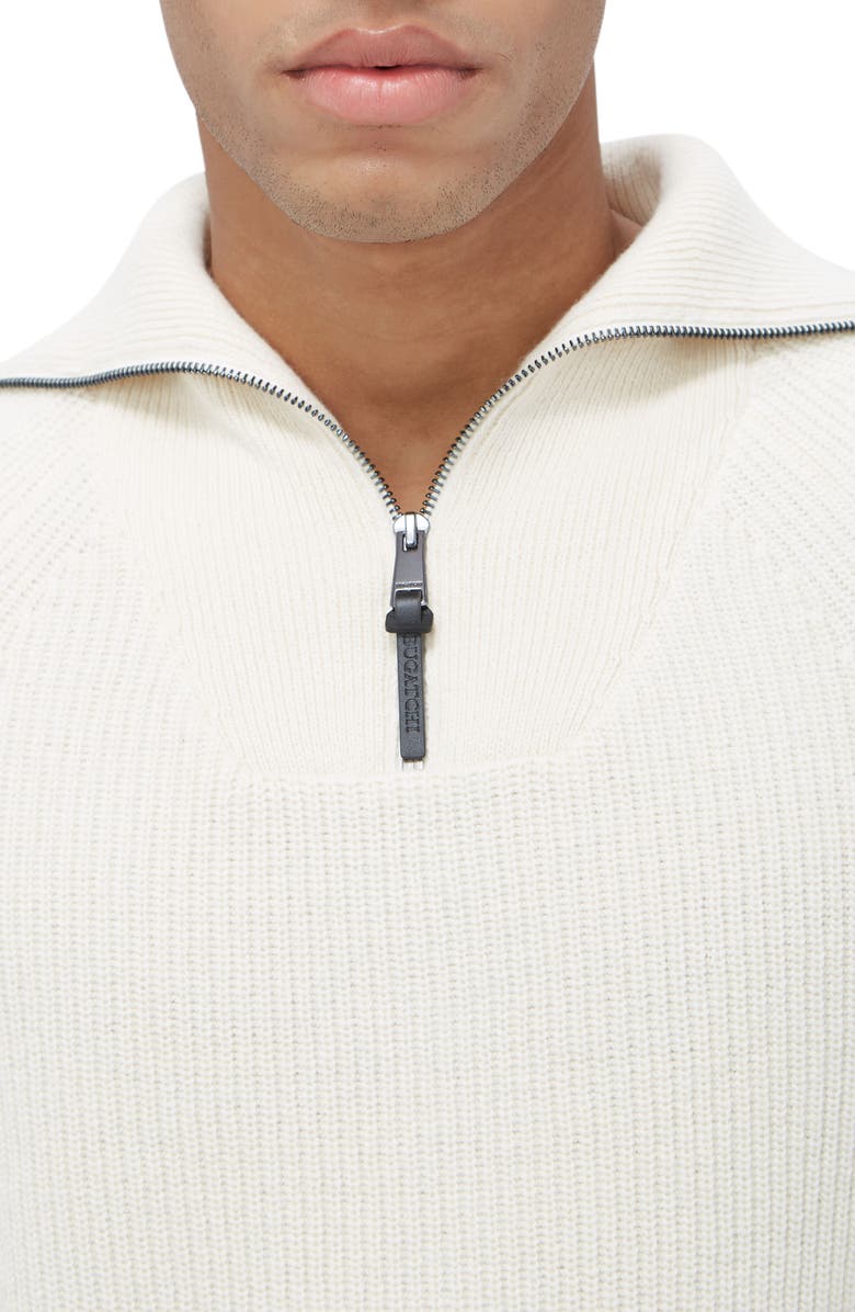 Bugatchi Half Zip Wool Blend Pullover Sweater, Alternate, color,