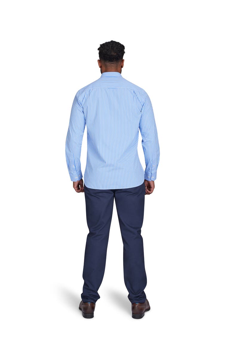 Raging Bull Long Sleeve Stripe Shirt, Alternate, color, Mid Blue