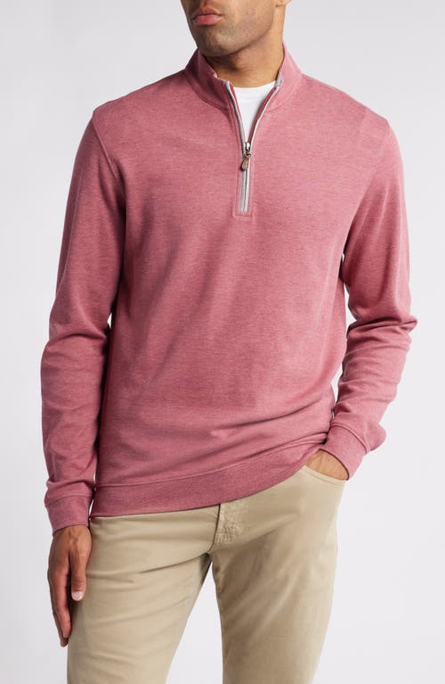 johnnie-O Sully Quarter Zip Pullover in Merlot 