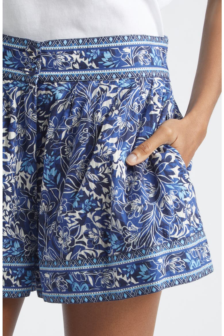 Quinn Floral Print Shorts, Alternate, color, NAVY FLORAL
