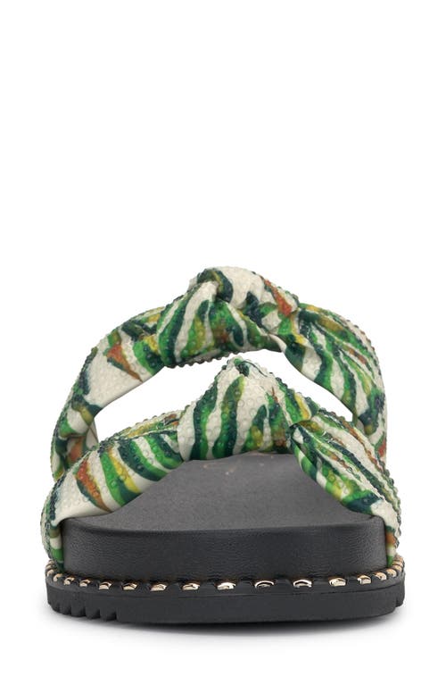 Jessica Simpson Caralyna Platform Slide Sandal In Green Multi