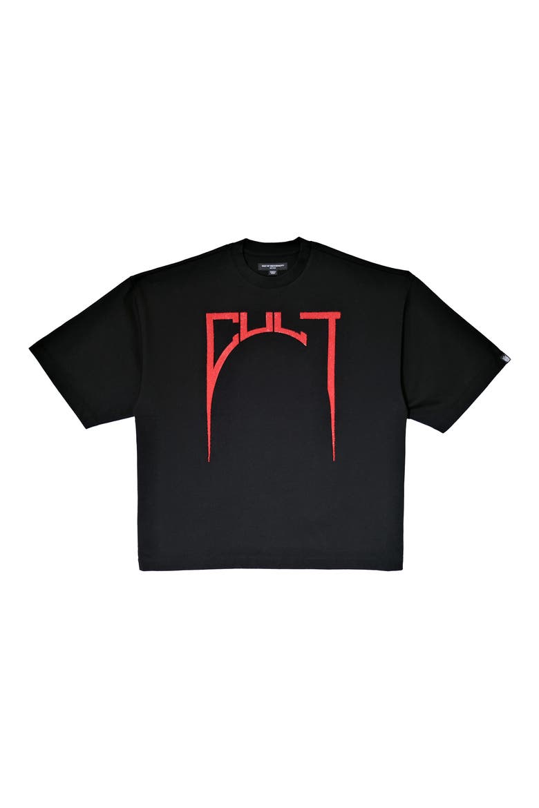 Relaxed Fit Cotton Graphic T-Shirt, Alternate, color, BLACK