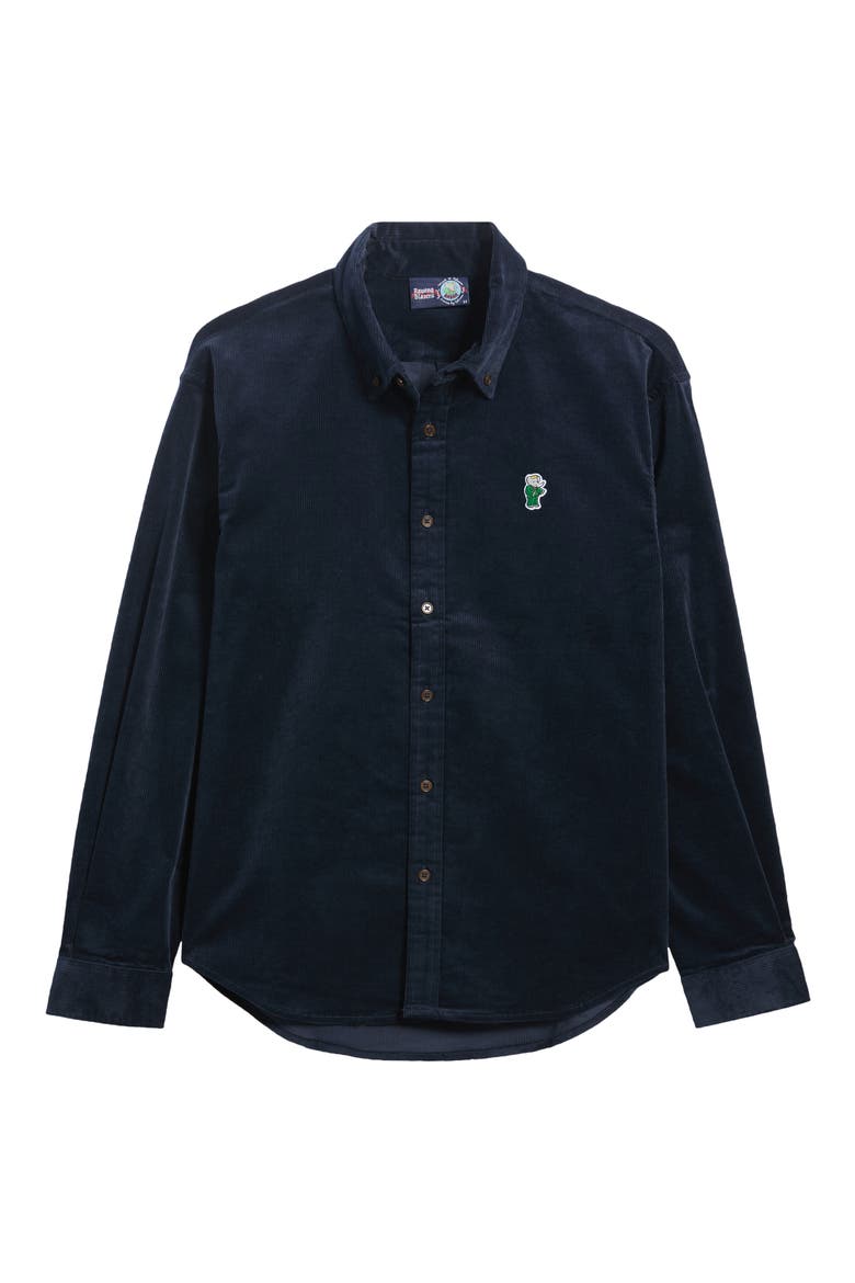 Franklin Relaxed Babar Corduroy Shirt, Alternate, color, NAVY