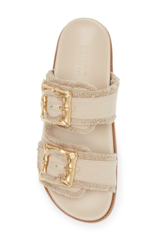 Schutz Enola Sporty Womens Slip On Open Toe Slide Sandals In Neutral
