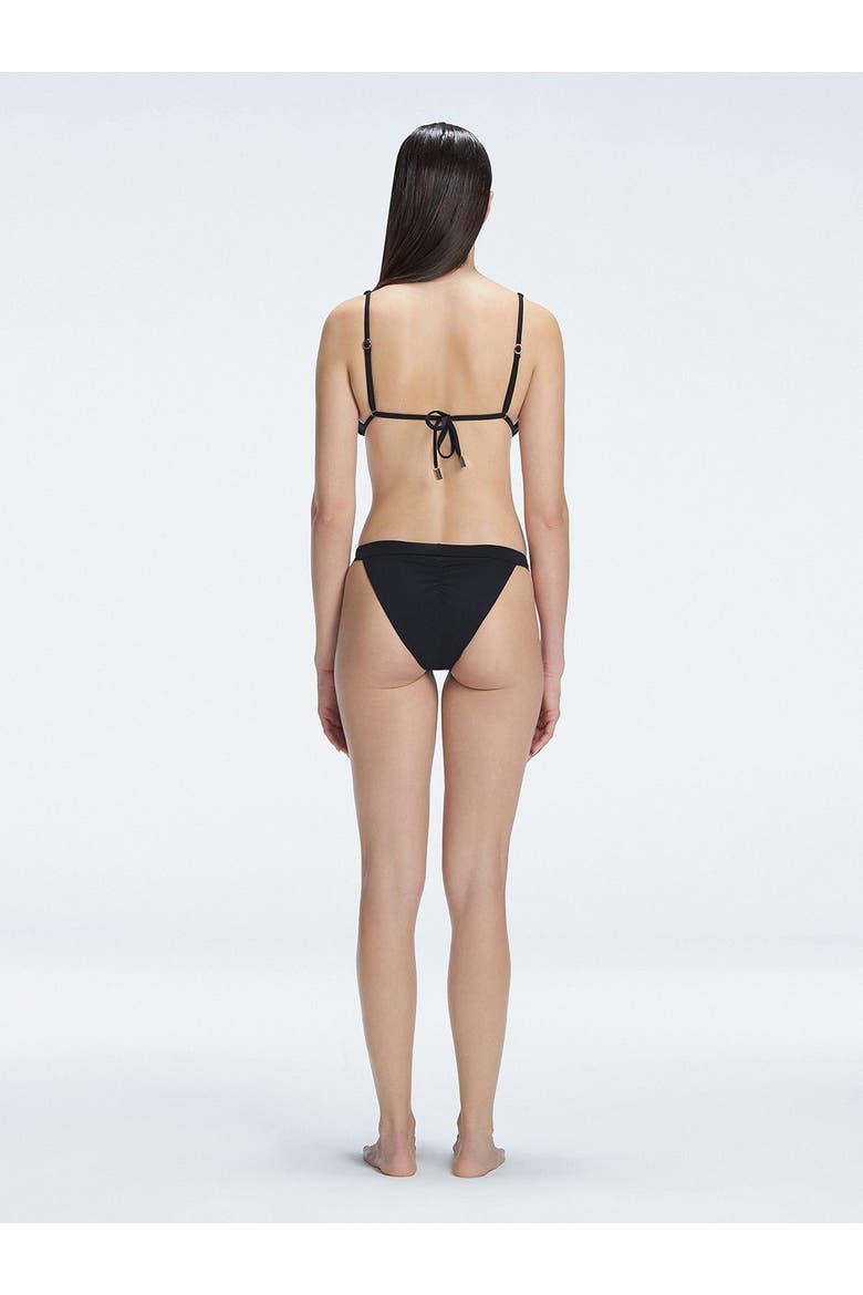 Zella Mid Coverage Solid Bikini Bottom, Alternate, color, Black