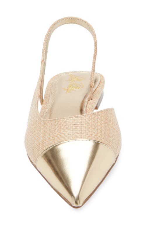 Lilly Pulitzer ® Dorsee Half D'orsay Pointed Toe Slingback Flat In Natural