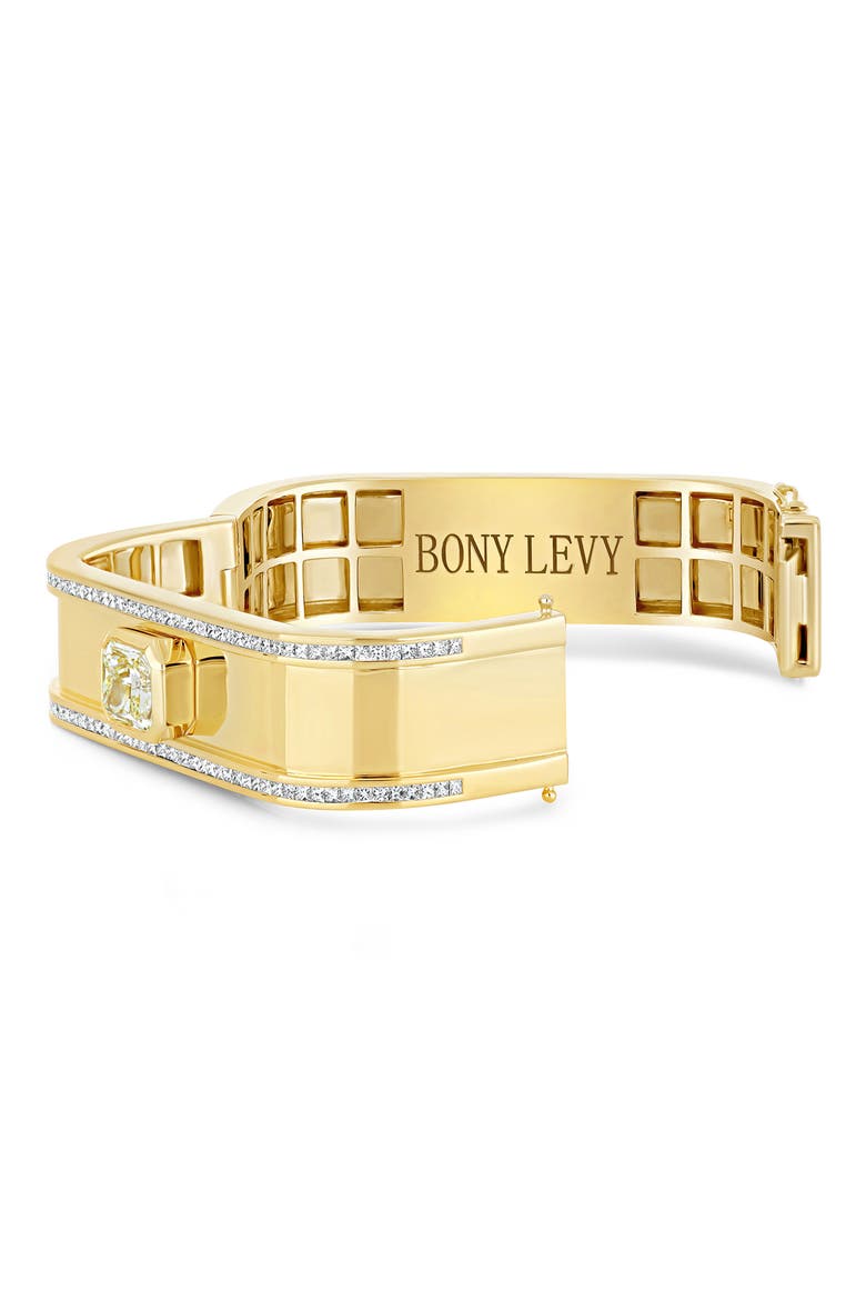 18K Gold Iris Diamond Bangle Bracelet, Alternate, color, YELLOW