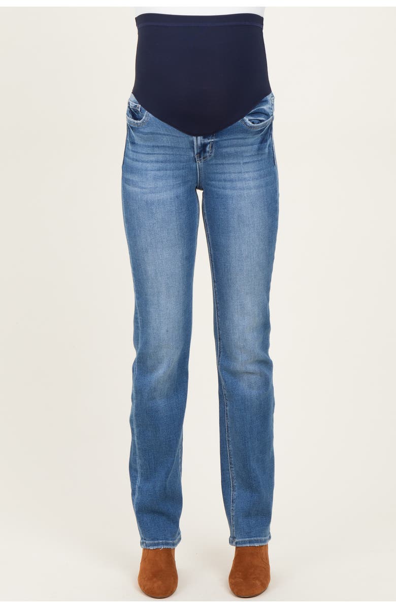 PinkBlush Slim Straight Leg Maternity Jeans, Alternate, color, Blue