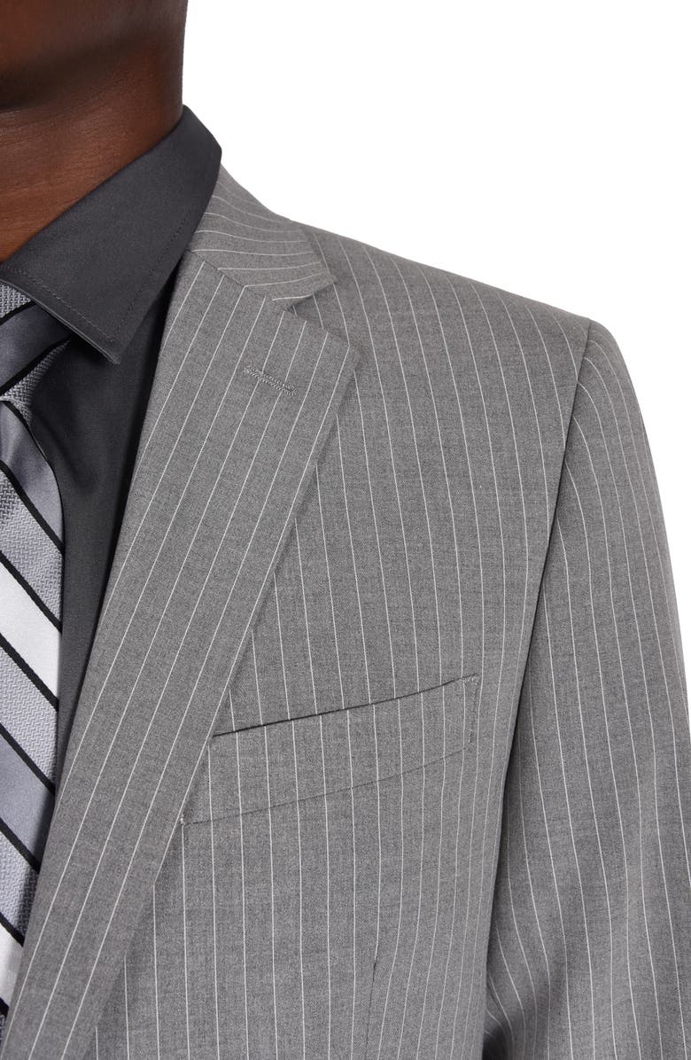 SAVILE ROW CO Trim Fit Pinstripe Suit, Alternate, color,