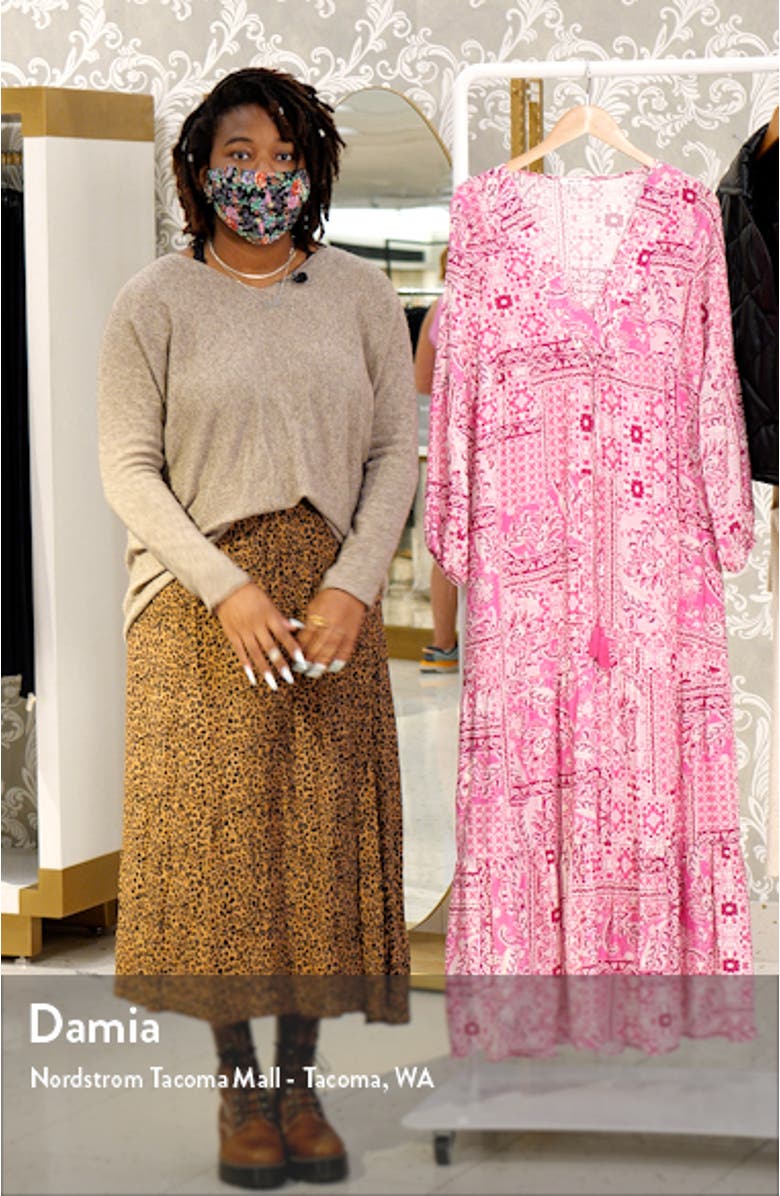 Boho Patchwork Long Sleeve Dress, sales video thumbnail