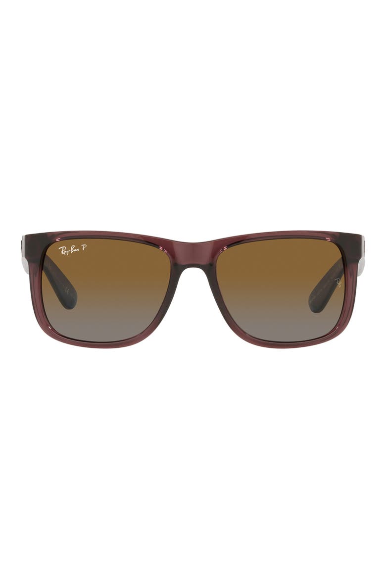 Justin 51mm Polarized Square Sunglasses, Main, color, BROWN GRAD