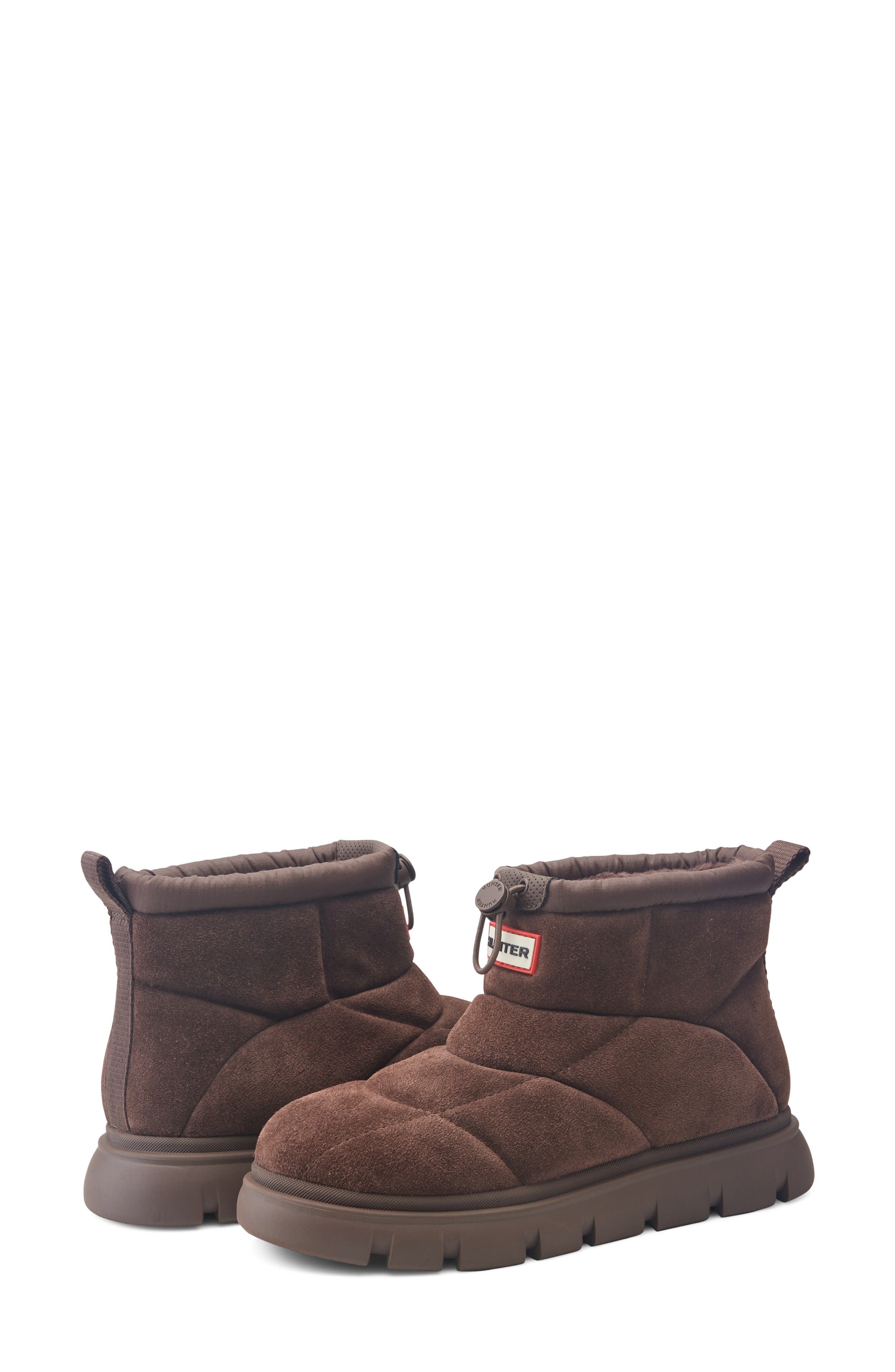 Quilted Bootie, Alternate, color, DARK BROWN