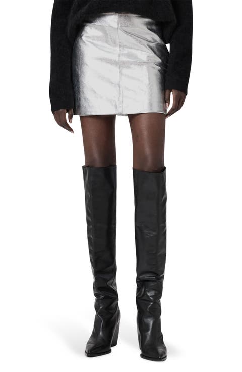 Renai Leather Miniskirt