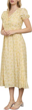 Blu Pepper Floral Print Midi Dress