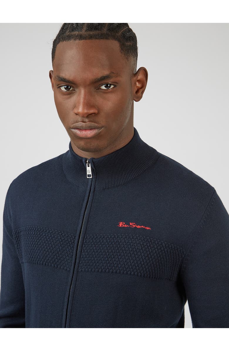 Ben Sherman Mock Neck Full-Zip Sweater, Alternate, color, 