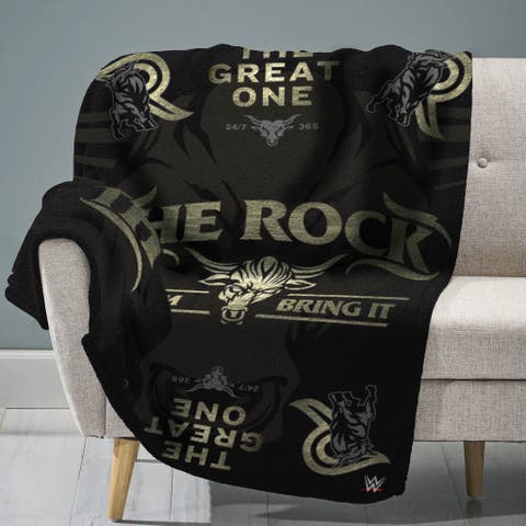 WWE The Rock 60" x 80" Raschel Throw Blanket