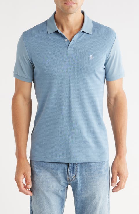 Geometric Jacquard Jersey Polo