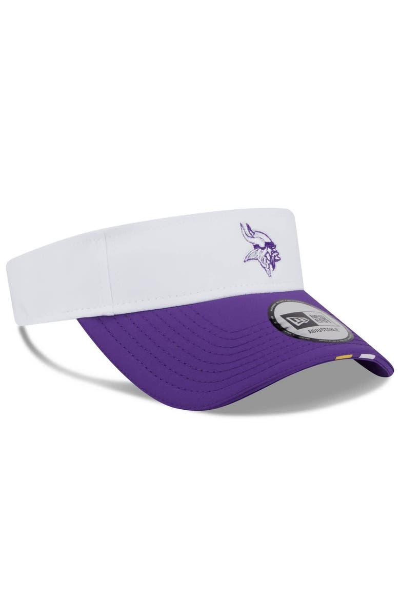 Men's New Era  White/Purple Minnesota Vikings 2025 NFL Training Camp Adjustable Visor, Alternate, color, White