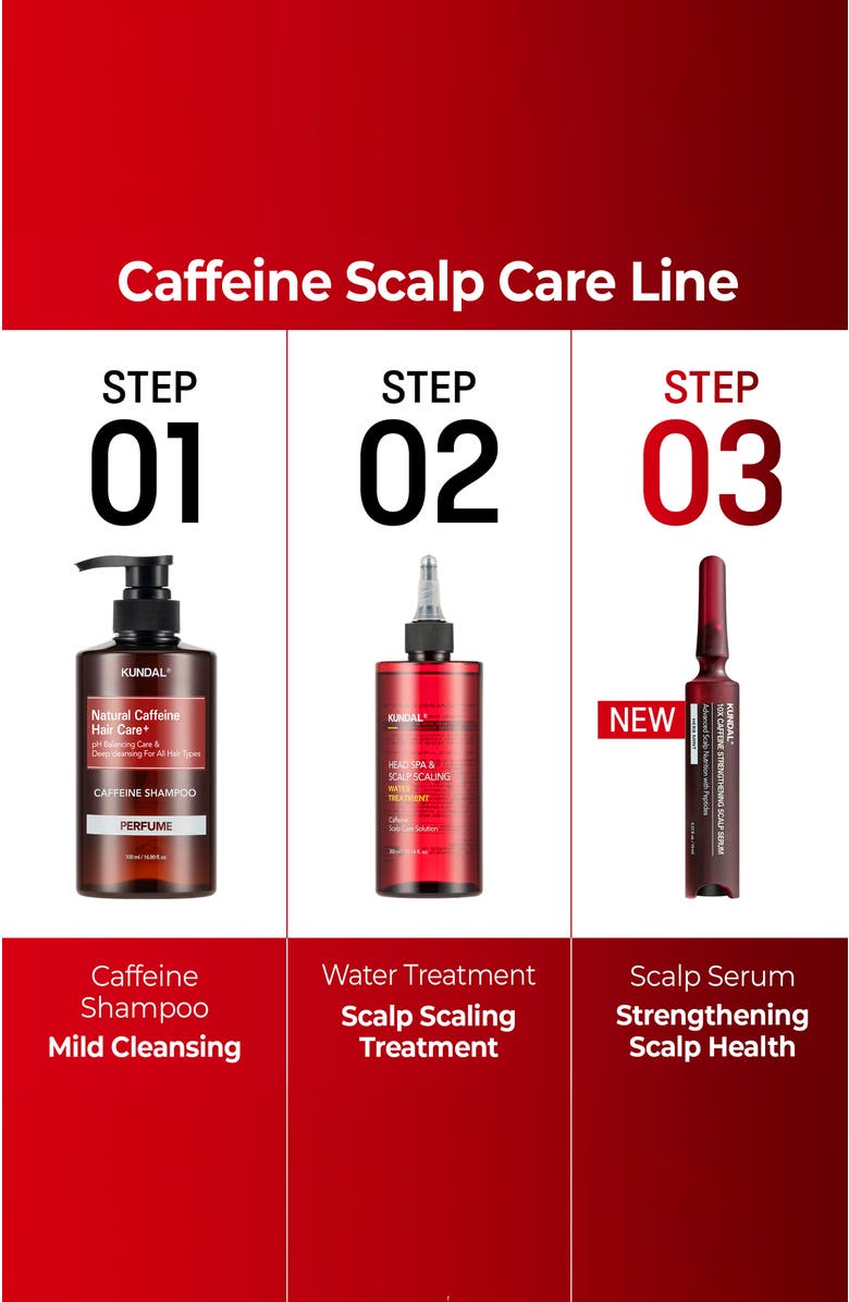 KUNDAL Caffeine Scalp Care Shampoo - White Musk, Alternate, color, Brown