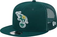 New Era Men's New Era Green Oakland Athletics Cooperstown Collection Team Color Trucker 9FIFTY Snapback Hat